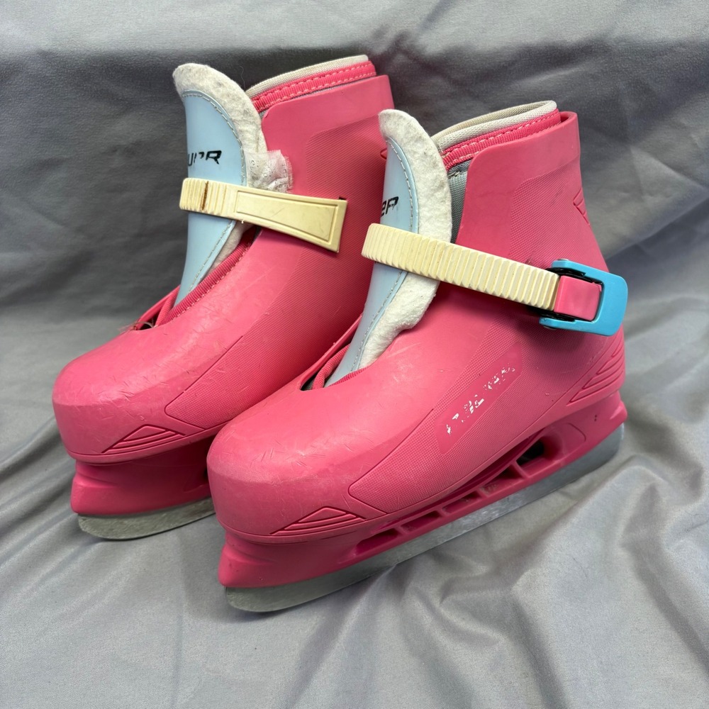Bauer Lil Angel Pink Ice Skates Youth Girls Size Y12/13 Recreational Skating